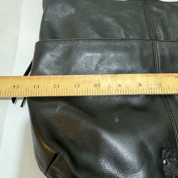 Margot hobo Genuine Black Leather shoulder bag - Picture 10 of 12